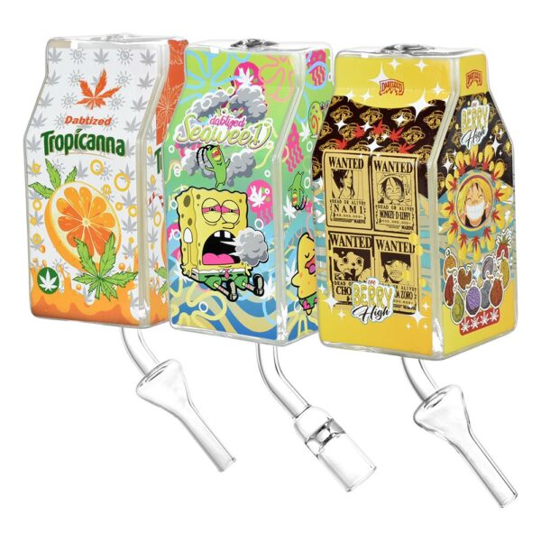 Dabtized Juice Carton Bubbler Dab Straw & Dry Herb Pipe